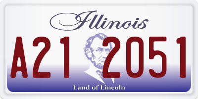 IL license plate A212051