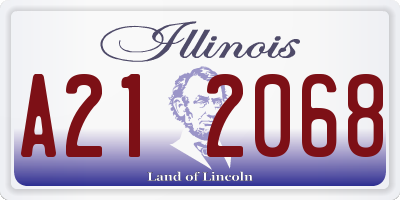 IL license plate A212068
