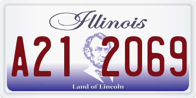 IL license plate A212069