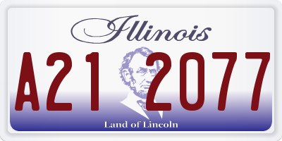 IL license plate A212077