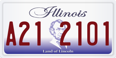 IL license plate A212101