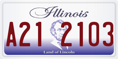 IL license plate A212103