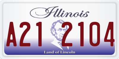 IL license plate A212104