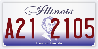 IL license plate A212105