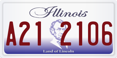 IL license plate A212106