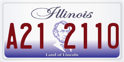 IL license plate A212110