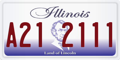 IL license plate A212111