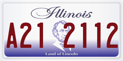 IL license plate A212112