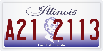 IL license plate A212113