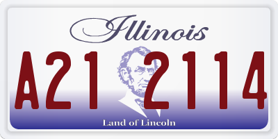 IL license plate A212114