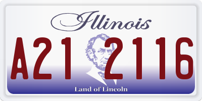 IL license plate A212116