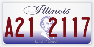 IL license plate A212117