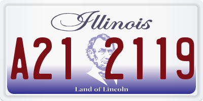 IL license plate A212119