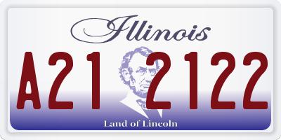 IL license plate A212122