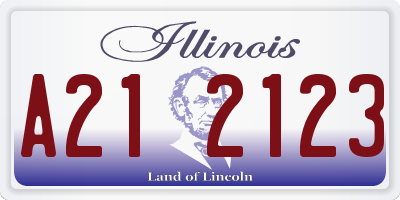IL license plate A212123