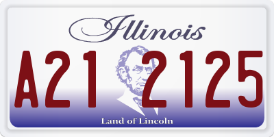 IL license plate A212125