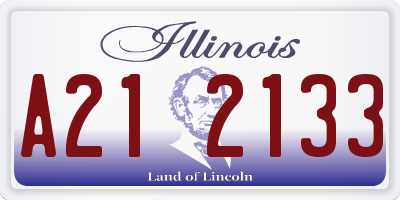 IL license plate A212133