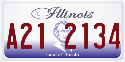 IL license plate A212134