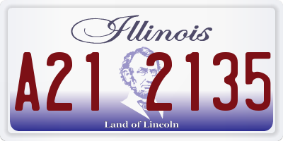IL license plate A212135