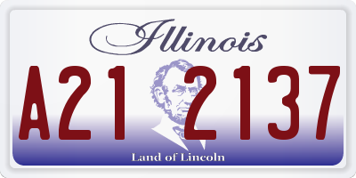 IL license plate A212137
