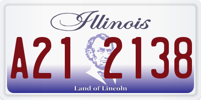IL license plate A212138
