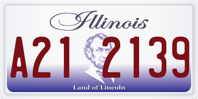 IL license plate A212139