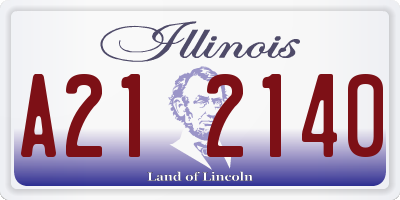 IL license plate A212140
