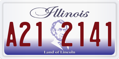 IL license plate A212141