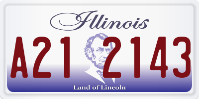 IL license plate A212143