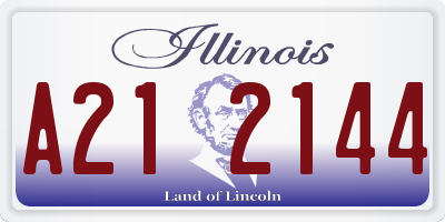 IL license plate A212144