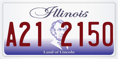 IL license plate A212150