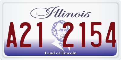 IL license plate A212154