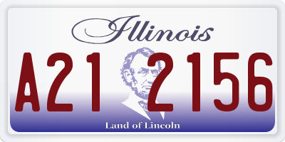 IL license plate A212156