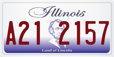 IL license plate A212157