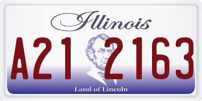 IL license plate A212163