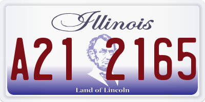 IL license plate A212165