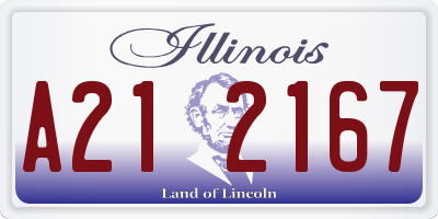 IL license plate A212167