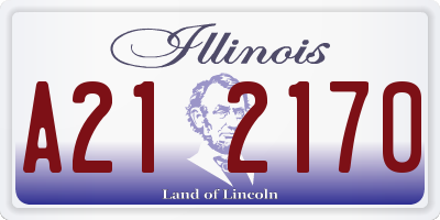 IL license plate A212170
