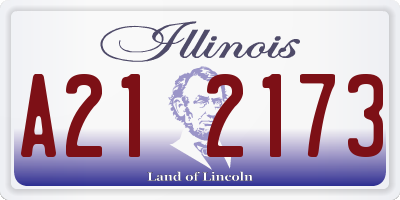 IL license plate A212173