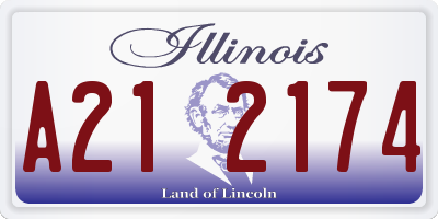 IL license plate A212174