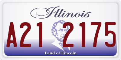 IL license plate A212175