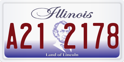 IL license plate A212178