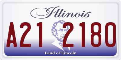 IL license plate A212180
