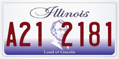 IL license plate A212181