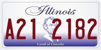 IL license plate A212182