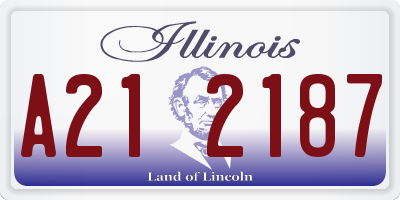 IL license plate A212187