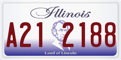 IL license plate A212188