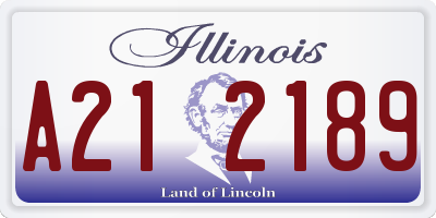 IL license plate A212189