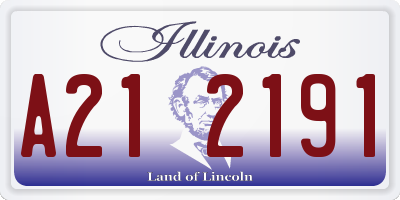 IL license plate A212191