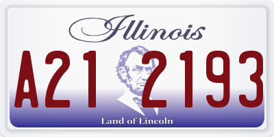 IL license plate A212193